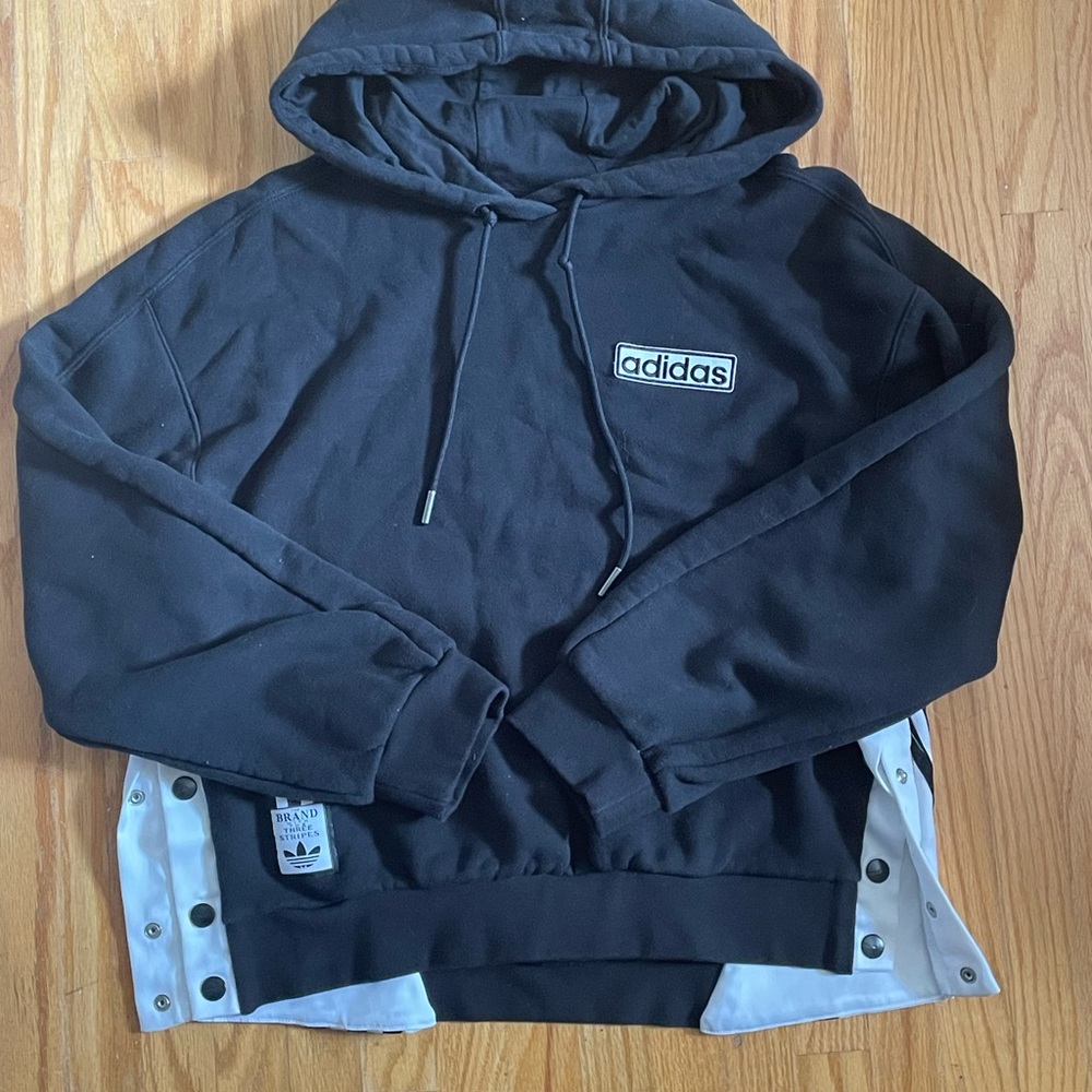 Adidas Black Hoodie with White Details